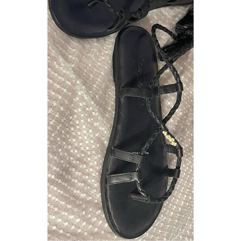 Free People Daisy Dream Wrap Elegant Black Strappy Sandals NWT SZ 9 BLACK - Picture 7 of 16